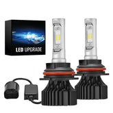9007/HB5 LED Headlight Bulbs 100W 6500K 14000LM White 2Pcs Dual-function